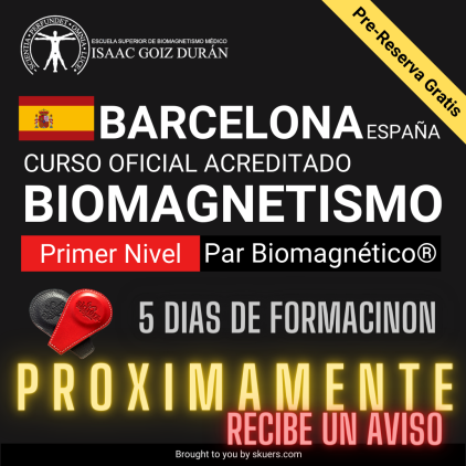 Reserva de curso Biomagnetismo y Par Biomagnético Barcelona 2023-2024